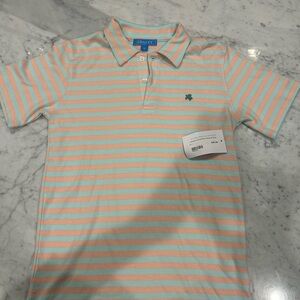 J. Bailey Boys' Mint & Peach Striped Polo Shirt